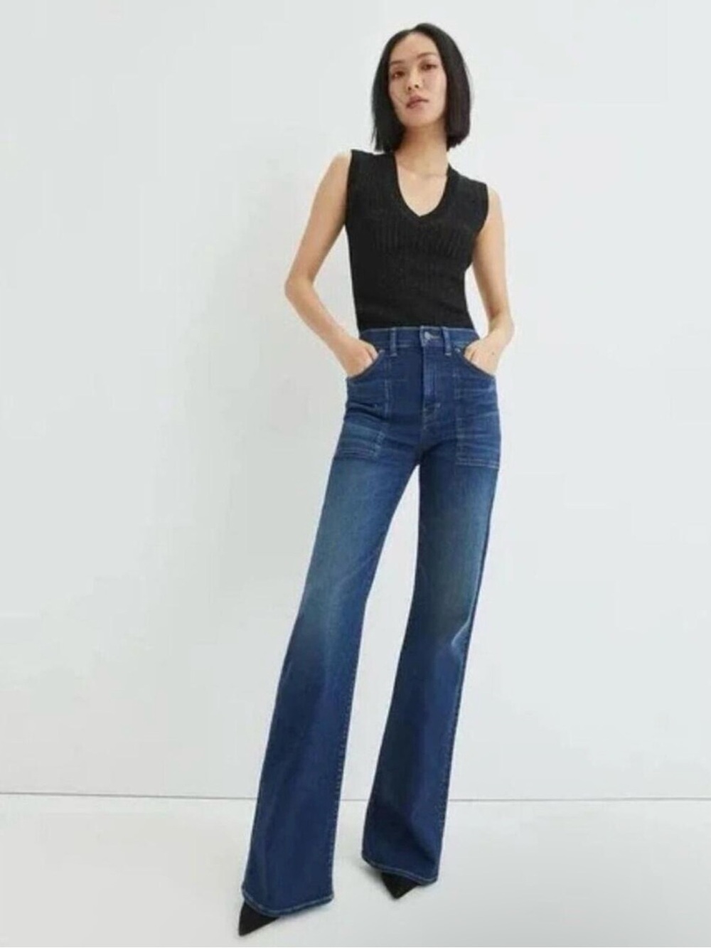 NWT VERONICA BEARD CROSBIE WIDE LEG HIGH RISE ASTRO JEANS SIZE 29/8